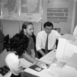 Roberto Borges Martins, presidente da FJp, e Paulo Frederico Hald Madsen , técnico do Centro de Desenvolvimento Municipal - CDU/FJP (1997)